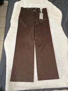 New Lee Premium Mid Rise No Gap Trouser Brown Straight Pants Size 12 M  - Picture 1 of 8