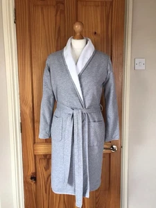 The White Company Towelling Lined Grey Jersey Robe - Size XS - Picture 1 of 10