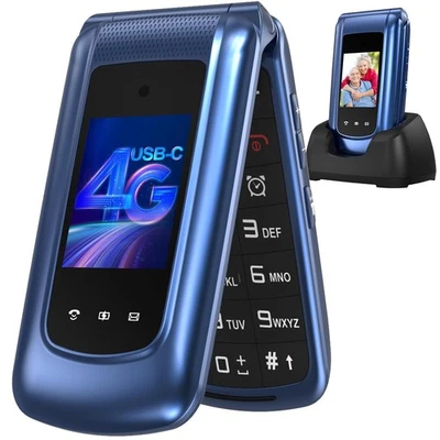 4G Klapphandy Seniorenhandy mit Großen Tasten Handy, Dual-SIM Flip Mobiltelefon - Bild 1 von 4