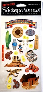 Arizona Tombstone Kokopelli Saguaro Cactus Adobe Ruins Stickopotamus Stickers - Picture 1 of 1