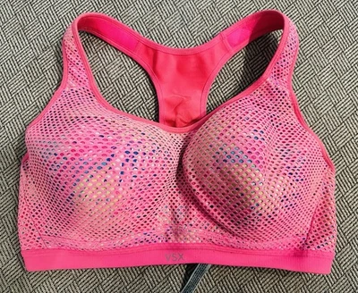 Victorias Secret VSX Hot Pink Retro Molded Cup Wireless Sports Bra 38D - Image 1 of 3