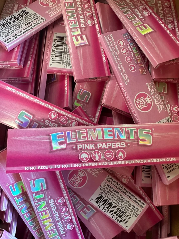 PAPELES DE LIAR ELEMENTS ROSA KING SIZE SLIM 32 HOJAS NUEVOS (PACK DE 10) Foto 1 de 1