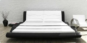 Wasserbett Komplett Lederbett Polsterbett mit Matratze Neu MORSKIE Bett Betten - Bild 1 von 9