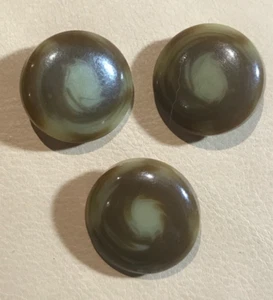 3 x Beige/Brown Vintage Bakelite Buttons 25mm - Free Postage - Picture 1 of 2