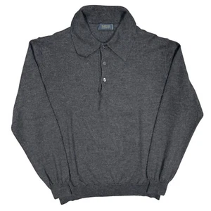 Suéter Gladius Clásico Hecho en Italia Lana Merino Cuello Tejido Gris XL - Imagen 1 de 7
