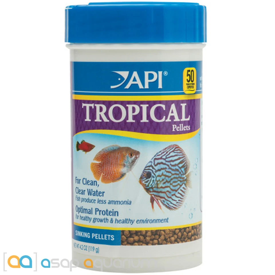 API Tropical Pellets 4.2oz Freshwater Tropical Community Fish Food Pellets - Image 1 of 2
