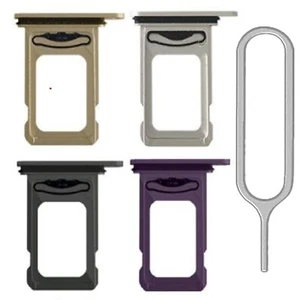 For iPhone 14 Pro / Pro Max Sim Card Tray Replacement Sim Holder Black Gold+ - Picture 1 of 5