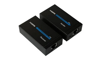 HDMI Extender Ethernet 40-60m Prolunga via LAN Cat5e/6 1080P Q-HD6 - Foto 1 di 5