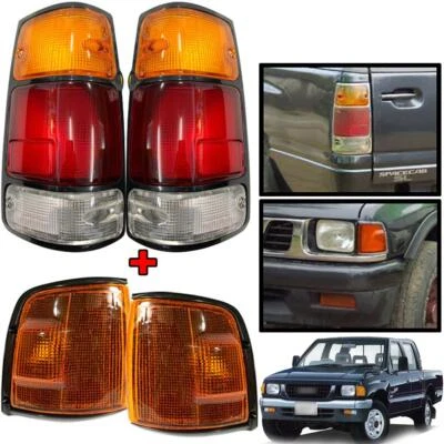 Juego de llantas negras de lámpara de esquina delantera para camioneta Isuzu TFR TFS 1987-1997 Foto 1 de 4