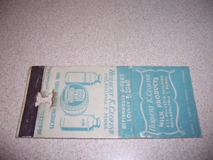 1940s HERBERT K. CLOFINE MILK PRODUCTS PHILADELPHIA PA. VTG MATCHBOOK COVER - Picture 1 of 2