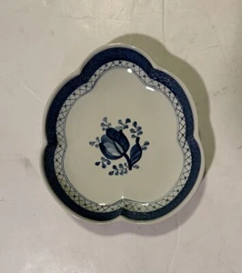 Porcelain Floral Blue Dish Made In Denmark 8 X 7 In.&&& - Picture 1 of 2