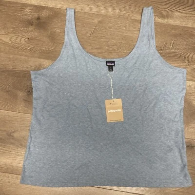 Camiseta sin mangas Patagonia Trail Harbor para mujer nueva con etiquetas talla XL (gris pluma claro) azul Foto 1 de 4
