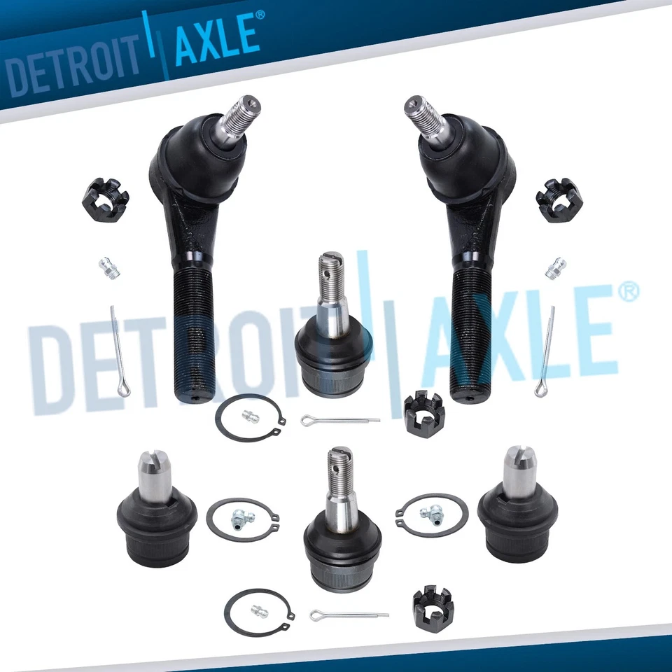 Front Upper Lower Ball Joints Tie Rods Kit for Ford E-150 Econoline Club Wagon - Image 1 of 4