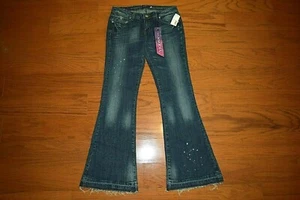 VIGOSS - 'The BERLIN' SUPER-FLARE STRETCH Blue Jeans - Junior Size 9 - NWT - Picture 1 of 6
