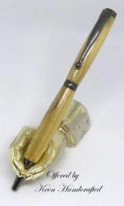 FM - Keen Handcrafted Magnolia Gun Metal Slimline Twist Pen - Bild 1 von 5