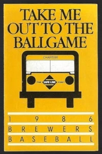 1986 Milwaukee Brewers MLB Baseball Schedule !!! Safe Line - Picture 1 of 1
