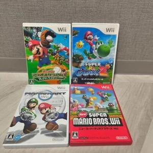 SYS21 Nintendo New Super Mario Bros. Wii Mario cart Mario Galaxy 2 SET Games JP - Picture 1 of 1