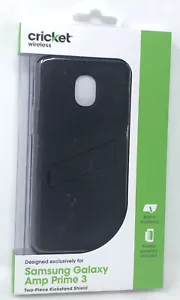 NEW Cricket Samsung Galaxy Amp 2 Shield Phone Case w/ Screen Protector Kickstand - Picture 1 of 4