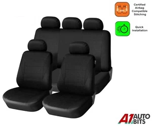 Car Seat Covers Protector Black Full Set Fabric For Toyota Corolla Yaris Avensis - Picture 1 of 9