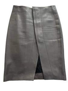 Acne Studios Kay Leather Skirt in Grey - Picture 1 of 4