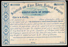 Us Stock Bond Certificate - Schoolcraft & Three Rivers Railroad Co Remainder