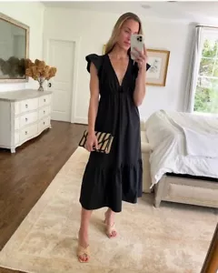 NUEVO CON ETIQUETAS $168 Anthropologie Cynthia Rowley Maxi Vestido en Niveles Nordstrom Shopbop Talla Mediana - Imagen 1 de 4