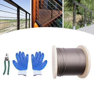 Stainless Steel Wire Rope Deck Railing Cable Braided Stainless Steel Cable - Picture 1 of 20