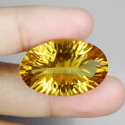 Oval Concave Cut Clean Natural Top Rich Yellow Citrine 22.71ct 25x16mm Marvelous