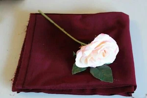 WINE RED - Cotton Velvet for Crafts, Toys, Clothing, Cushions etc. 112 cms/230gm - Picture 1 of 10