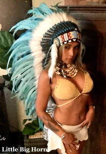 Indian Headdress, Coiffe Indienne Carnival Costume, War bonnet Little Big Horn - Picture 1 of 3