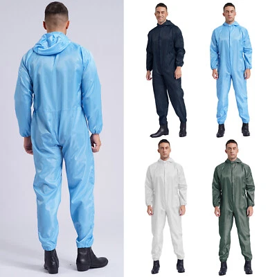 Men's One Piece Work Uniform Jumpsuit Long Sleeve Mechanics Coveralls Bodysuits - Image 1 of 3