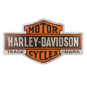 GENUINE HARLEY DAVIDSON MOTORCYCLES VINTAGE TIN SIGN MAN CAVE - Picture 1 of 1