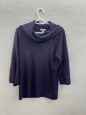 Suéter Mercer Street Studio Mujer Talla Grande Púrpura Crowl Escote Manga 3/4 Foto 1 de 4