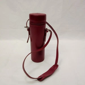 Custodia in pelle rossa porta thermos nuova - Picture 1 of 6