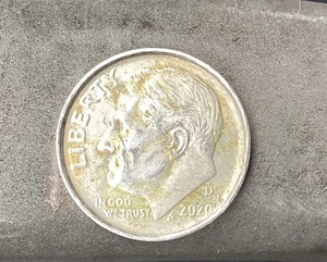 2020 D Roosevelt Dime Error Coin Smooth Rim - Picture 1 of 6