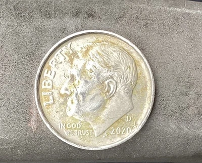 2020 D Roosevelt Dime Error Coin Smooth Rim - Image 1 of 4