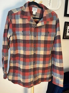 L.L. Bean Traditional Fit Chamois Flanellhemd Apfel Zimt kariert Gr. Large - Bild 1 von 8