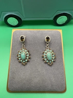 Brincos de prata esterlina turquesa Barse - Imagem 1 de 4