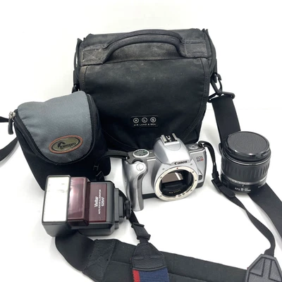 Canon E0S 300v Camera with Canon EFS 18-55mm Lens Black                      W10 - Image 1 of 4