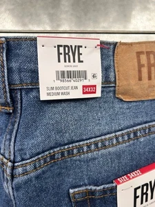 Mens Frye Medium Wash Denim Jeans Sz 34x32 - Picture 1 of 6