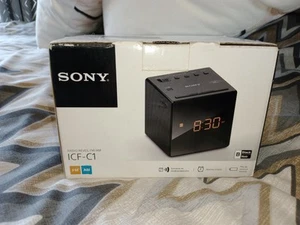 sony alarm clock radio icf-c1 Black Led Display Auto Time Change Dimmer - Picture 1 of 8