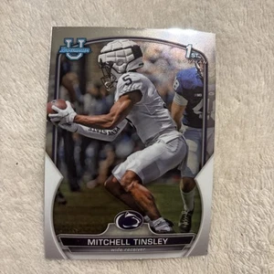 #72 Mitchell Tinsley Penn State Nittany Lions 1st 2022 Bowman Chrome University - Picture 1 of 2