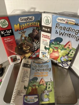 Leap Frog LeapPad Plus Writing Cartridge Game Lot - K/1st Grade - Writing + Math - Image 1 of 4