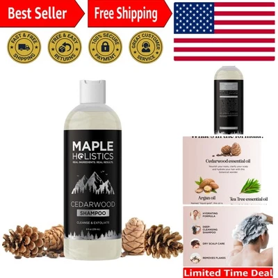 8oz Cedarwood Essential Oil Shampoo - Hydrating Treatment for Flaky Scalp - Image 1 of 4