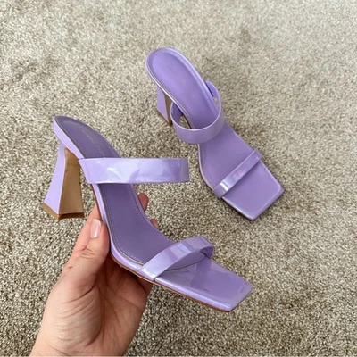 Tacones Marc Fisher Zasha Lavanda Bloque Puntera Cuadrada Talla 9 Foto 1 de 4