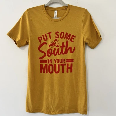 Put Some South In Your Mouth Graphic Women's t-Shirt Crawfish Season Small - Image 1 of 3