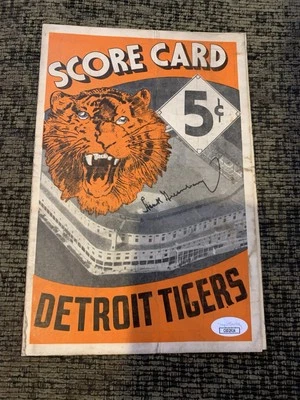 Hank Greenberg Detroit Tigers Auto Signed 1941 Program JSA - Image 1 of 4