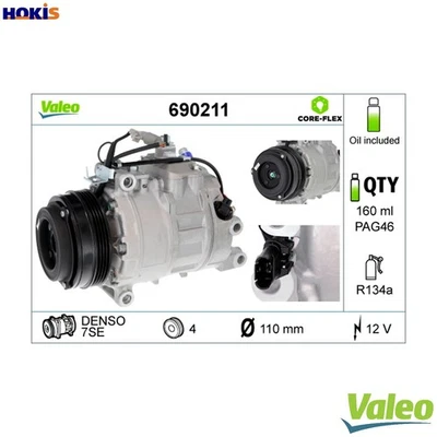 COMPRESSOR AIR CONDITIONING 690211 FOR BMW 5/X/SAV/F1/F8/F10/Gran/Turismo/F07 - Image 1 of 4