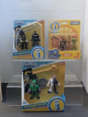 3 New Imaginext DC Super Friends Lot The Riddler Two-Face Scarecrow & Poison Ivy - Image 1 of 4