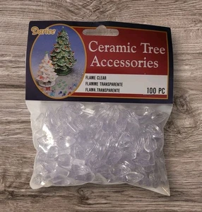 100 SMALL CLEAR Flame Twist Light Bulbs Replacements for Ceramic Christmas Trees - Picture 1 of 17